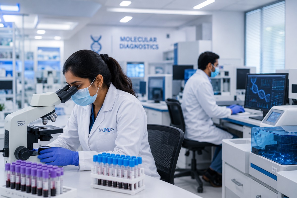 LivoxDX molecular diagnostics laboratory — DNA analysis and sample testing
